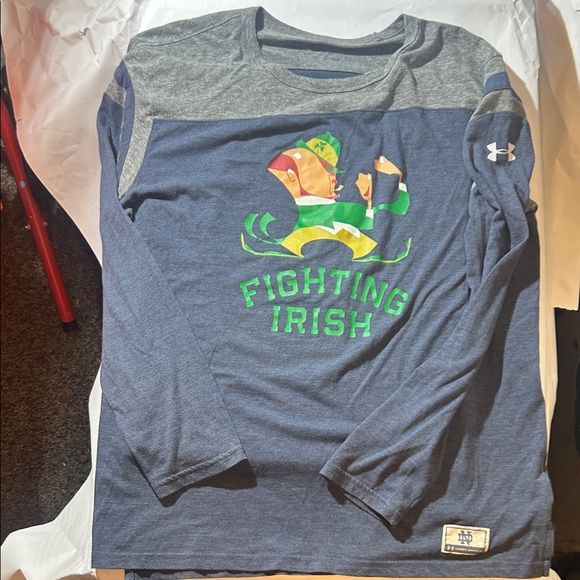 Under Armour Other - Notre Dame Fighting Irish - Long Sleeve Shirt Blue/Grey